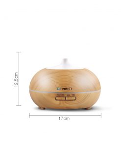 Devanti 300ml 4 in 1 Aroma Diffuser - Light Wood