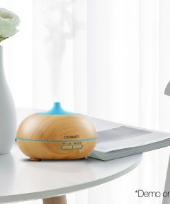 Devanti 300ml 4 in 1 Aroma Diffuser - Light Wood