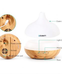 DEVANTi Aroma Diffuser Air Humidifier Night Light 300ml