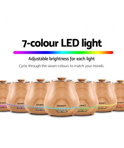 DEVANTi Aroma Diffuser Air Humidifier Light Wood Grain 400ml