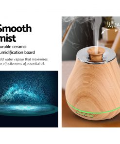 DEVANTi Aroma Diffuser Air Humidifier Light Wood Grain 400ml