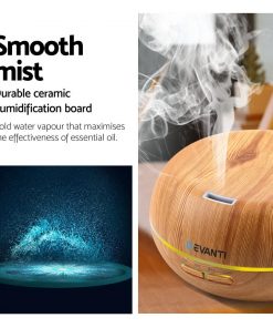 Devanti 200ml 4 in 1 Aroma Diffuser - Light Wood