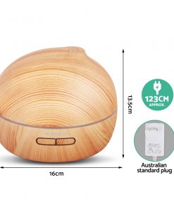 4 in 1 Ultrasonic Aroma Diffuser 300ml - Light Wood