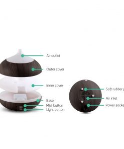 4 in 1 Aroma Diffuser 300ml - Dark Wood