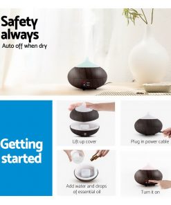 4 in 1 Aroma Diffuser 300ml - Dark Wood