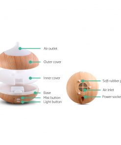 4 in 1 Aroma Diffuser 300ml - Light Wood