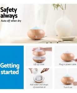 4 in 1 Aroma Diffuser 300ml - Light Wood