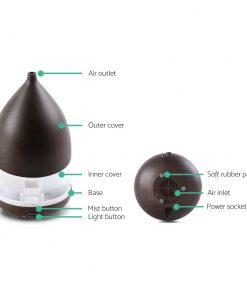 Aroma Diffuser Air Humidifier Dark Wood 300ml