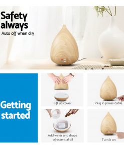 4 in 1 Aroma Diffuser 300ml  - Light Wood