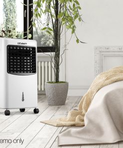 Devanti Portable Eevaporative Air Cooler and Humidifier Conditioner - Black & White