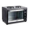 Devanti 45L Convection Oven with Hotplates – Black