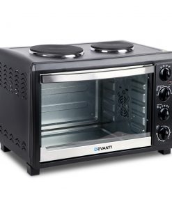 Devanti 45L Convection Oven with Hotplates - Black