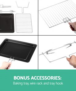 Devanti 45L Convection Oven with Hotplates - Black