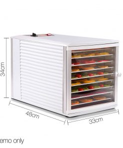 Devanti Stainless Steel Commercial Food Dehydrator with 10 Trays