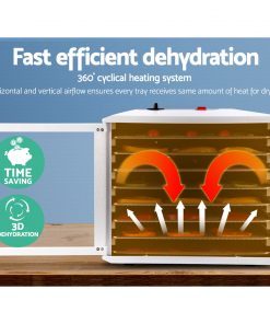 DEVANTI Stainless Steel Commercial Food Dehydrator with 8 Trays