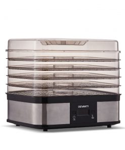 Devanti Food Dehydrator with 5 Trays - Silver