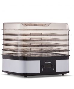 Devanti Food Dehydrator with 5 Trays - White
