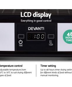 Devanti Food Dehydrator with 5 Trays - White