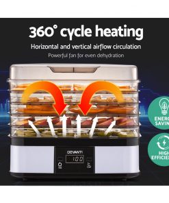 Devanti Food Dehydrator with 5 Trays - White