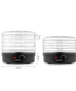 Devanti Food Dehydrator with 5 Trays - Black