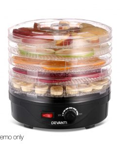 Devanti Food Dehydrator with 5 Trays - Black
