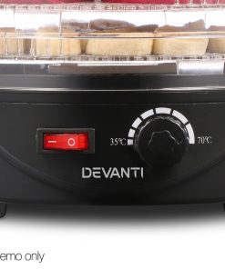 Devanti Food Dehydrator with 7 Trays - Black