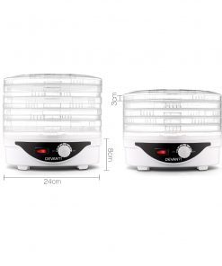 Devanti Food Dehydrator with 5 Trays - White