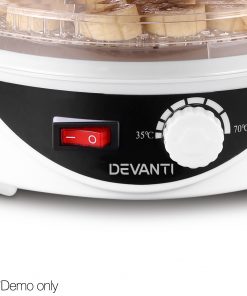Devanti Food Dehydrator with 5 Trays - White