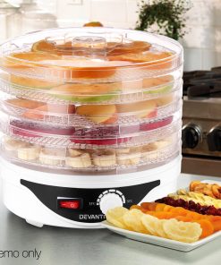 Devanti Food Dehydrator with 5 Trays - White