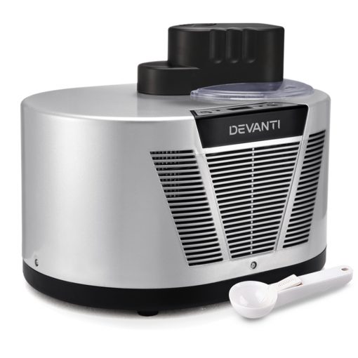 Devanti Self Cooling Ice Cream Maker - Silver