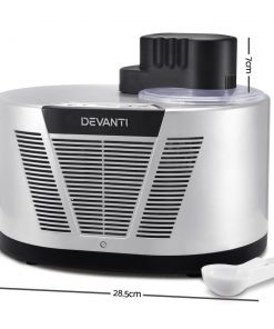Devanti Self Cooling Ice Cream Maker - Silver