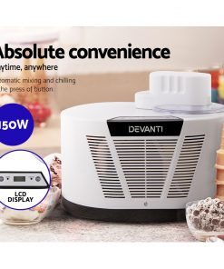 Devanti Ice Cream Maker with Built in Compressor