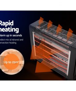 Devanti 2200W Electric Infrared Radiant Convection Panel Heater Portable