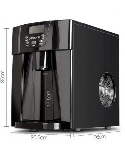 Devanti 2L Portable Ice Cuber Maker & Water Dispenser - Black