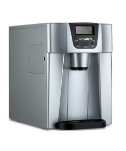Devanti 2L Portable Ice Cuber Maker & Water Dispenser - Silver