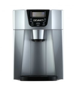Devanti 2L Portable Ice Cuber Maker & Water Dispenser - Silver