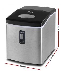Devanti 3.2L Stainless Steel Portable Ice Cube Maker