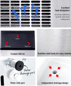 Devanti Stainless Steel Commercial Ice Cube Maker