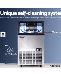 Devanti Stainless Steel Commercial Ice Cube Maker