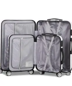 Wanderlite 2 Piece Lightweight Hard Suit Case Luggage White