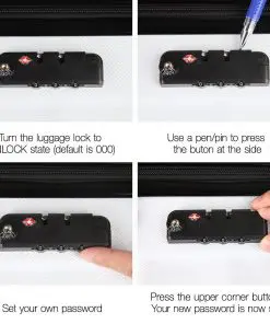 Wanderlite 2 Piece Lightweight Hard Suit Case Luggage White