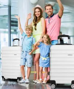 Wanderlite 2 Piece Lightweight Hard Suit Case Luggage White