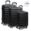 Wanderlite 3 Piece Lightweight Hard Suit Case Luggage Black Wanderlite 3 Piece Lightweight Hard Suit Case Luggage Black