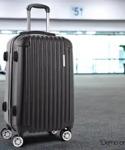 Wanderlite 20inch Lightweight Hard Suit Case Luggage Black