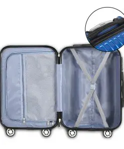 Wanderlite 20inch Lightweight Hard Suit Case Luggage Blue