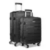 Wanderlite 2PC Luggage Suitcase Trolley – Black