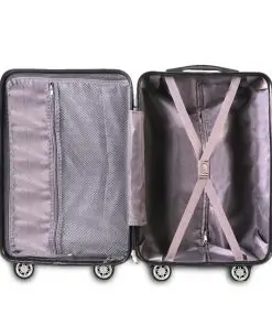 Wanderlite 2PC Luggage Suitcase Trolley - Black