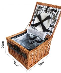 Alfresco 2 Person Picnic Basket Baskets Deluxe Outdoor Corporate Blanket Park