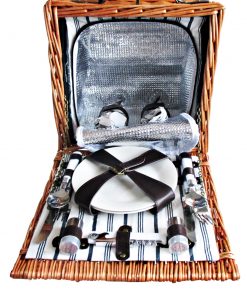 Alfresco 2 Person Picnic Basket Baskets Deluxe Outdoor Corporate Blanket Park