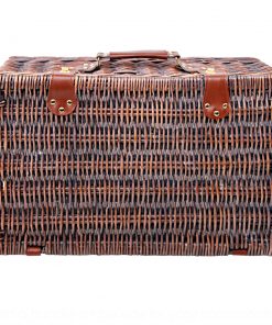 Alfresco 4 Person Picnic Basket Baskets Red Handle Outdoor Corporate Blanket Park